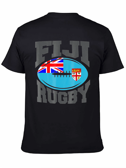 Fiji Rugby T-Shirt - National Flag Design