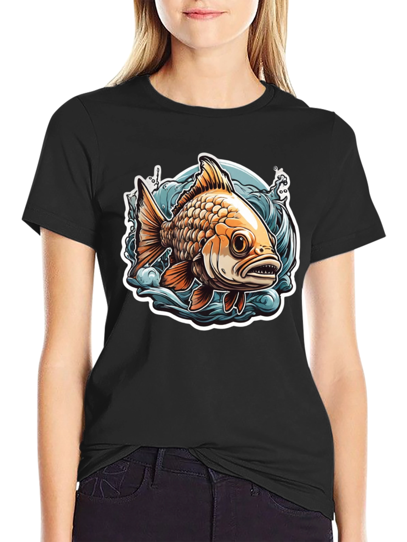 Goldfish Graphic Tee - Unique Fish Design