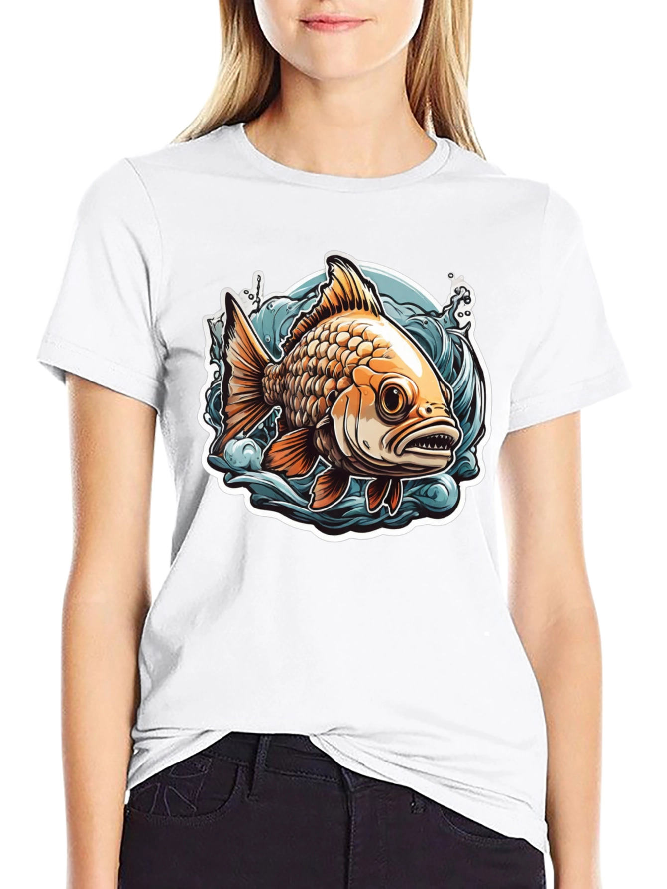 Goldfish Graphic Tee - Unique Fish Design