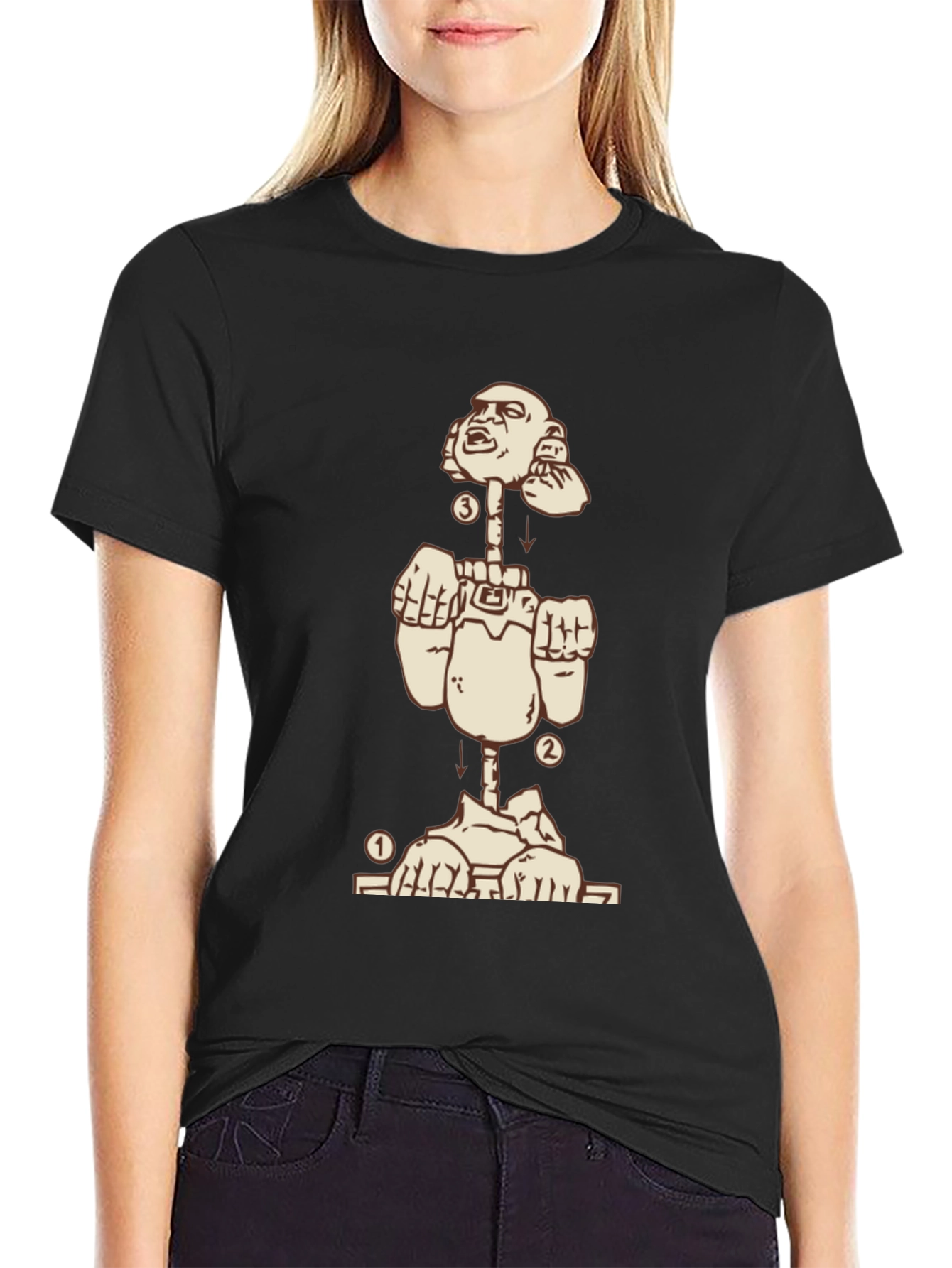Deconstructed Man Graphic Tee - Black