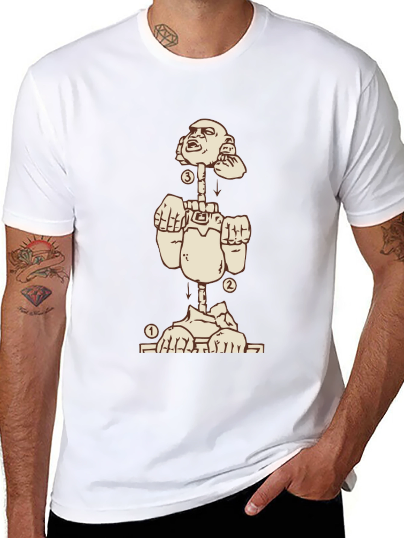 Deconstructed Man Graphic Tee - Black