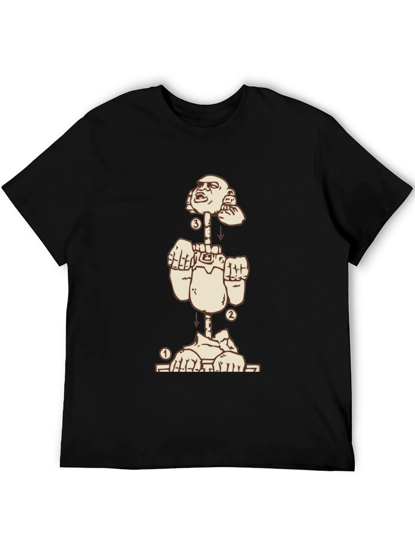 Deconstructed Man Graphic Tee - Black