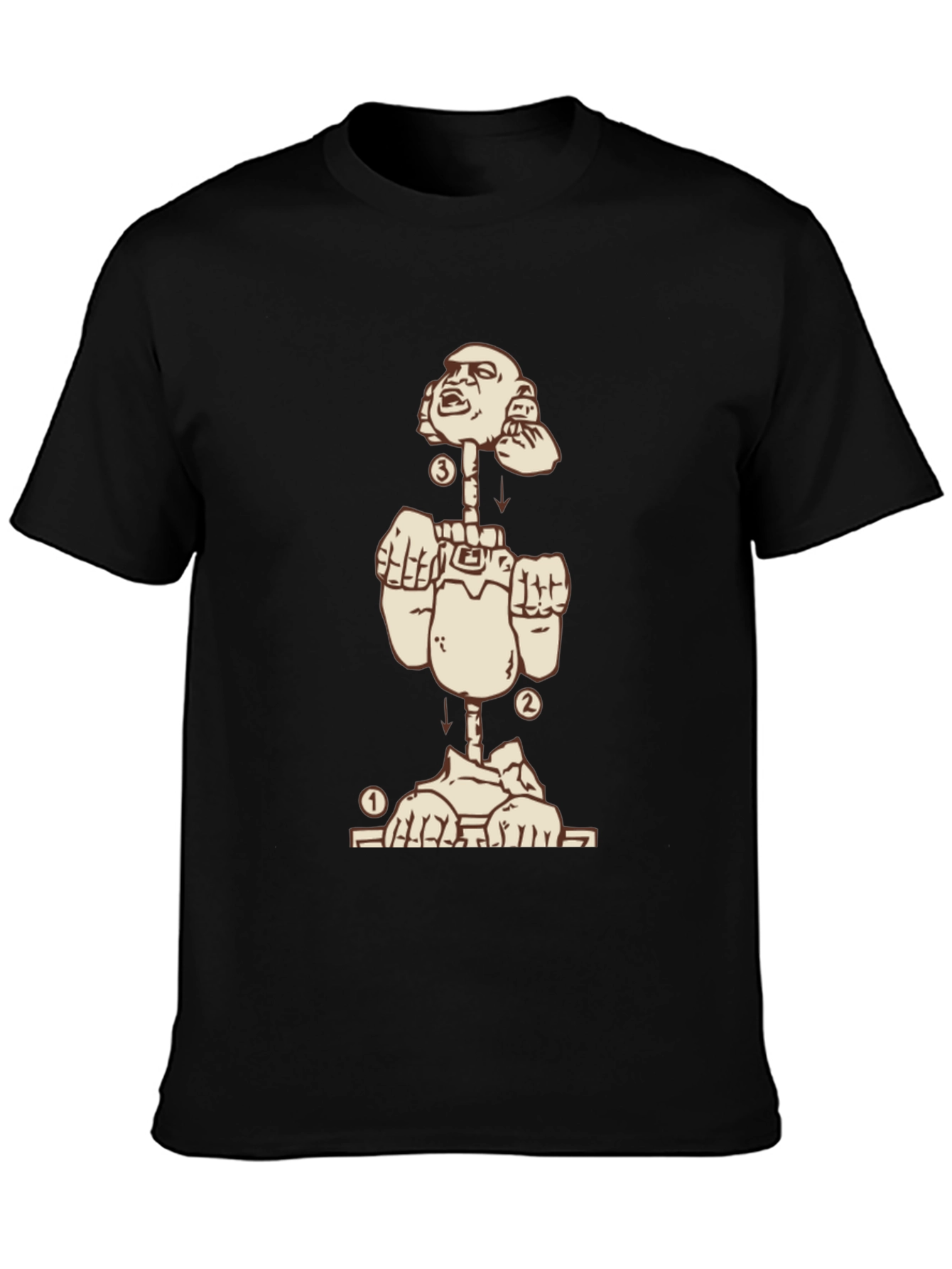 Deconstructed Man Graphic Tee - Black