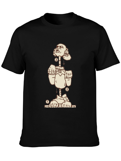 Deconstructed Man Graphic Tee - Black