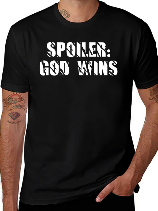 Spoiler God Wins T-Shirt - Christian Faith Tee