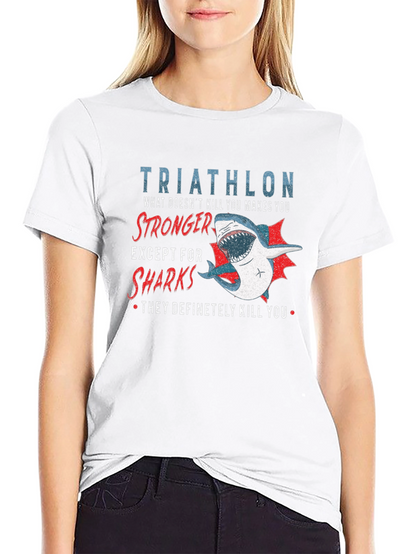 Triathlon Shark T-Shirt - Funny Athlete Tee