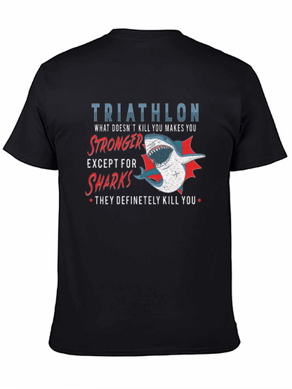 Triathlon Shark T-Shirt - Funny Athlete Tee