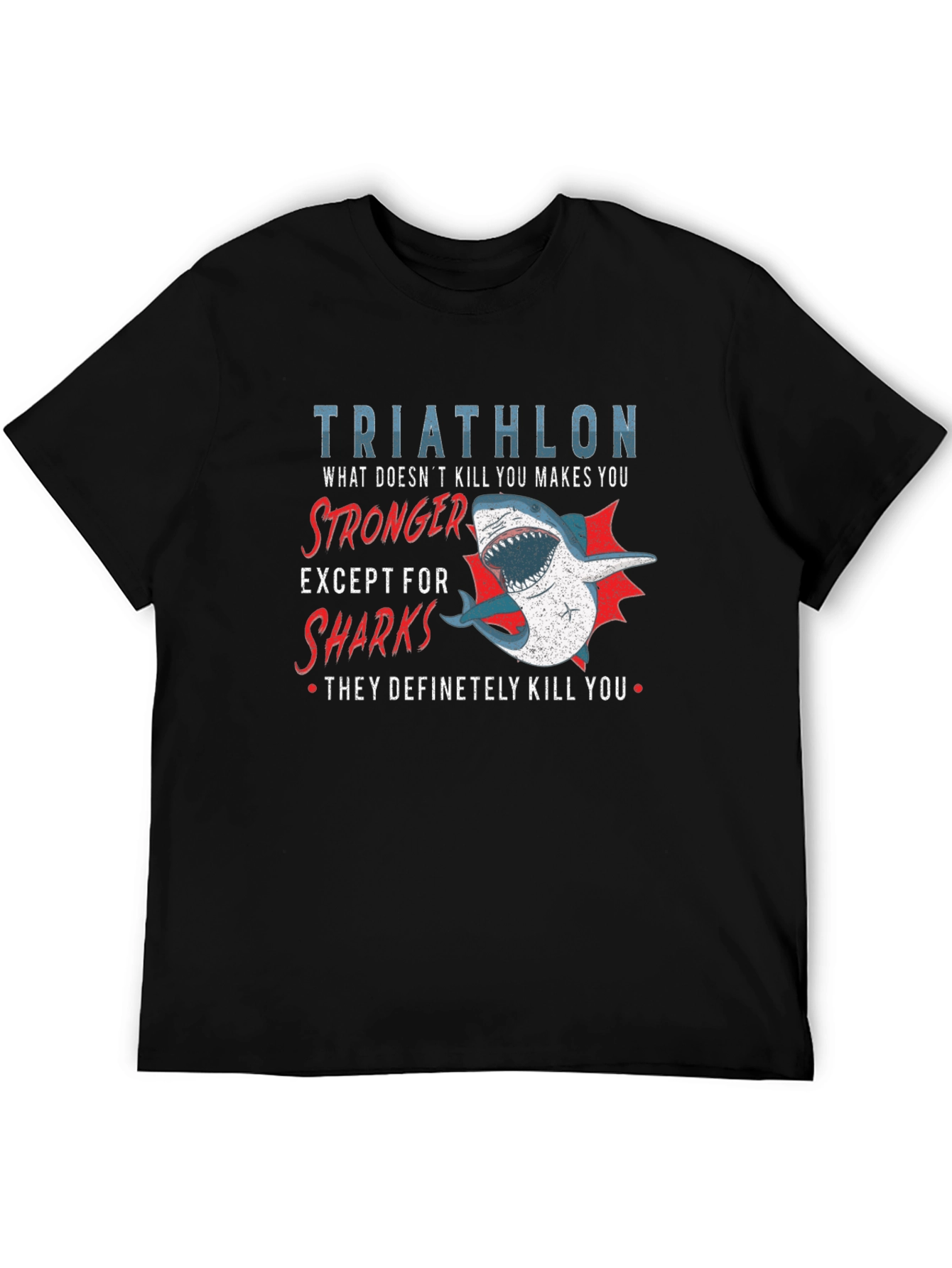 Triathlon Shark T-Shirt - Funny Athlete Tee