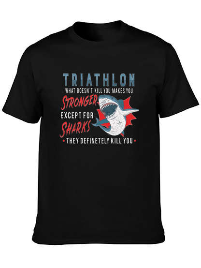Triathlon Shark T-Shirt - Funny Athlete Tee