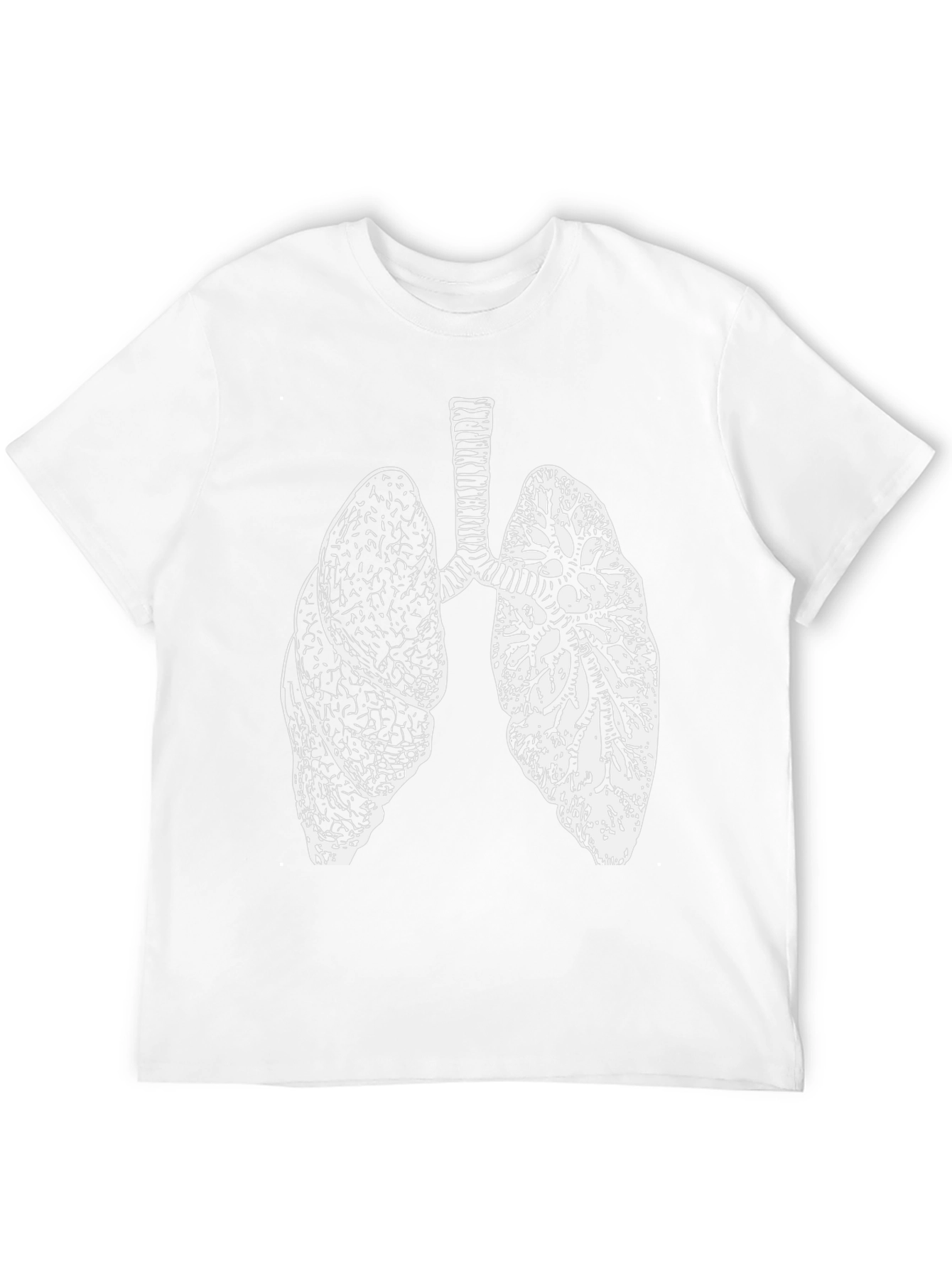 Anatomical Lungs Graphic T-Shirt - Black Cotton Tee