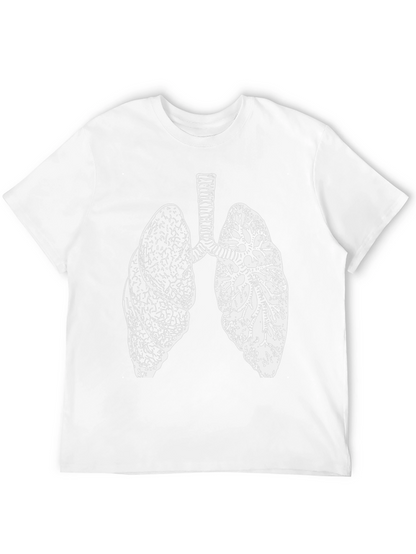 Anatomical Lungs Graphic T-Shirt - Black Cotton Tee