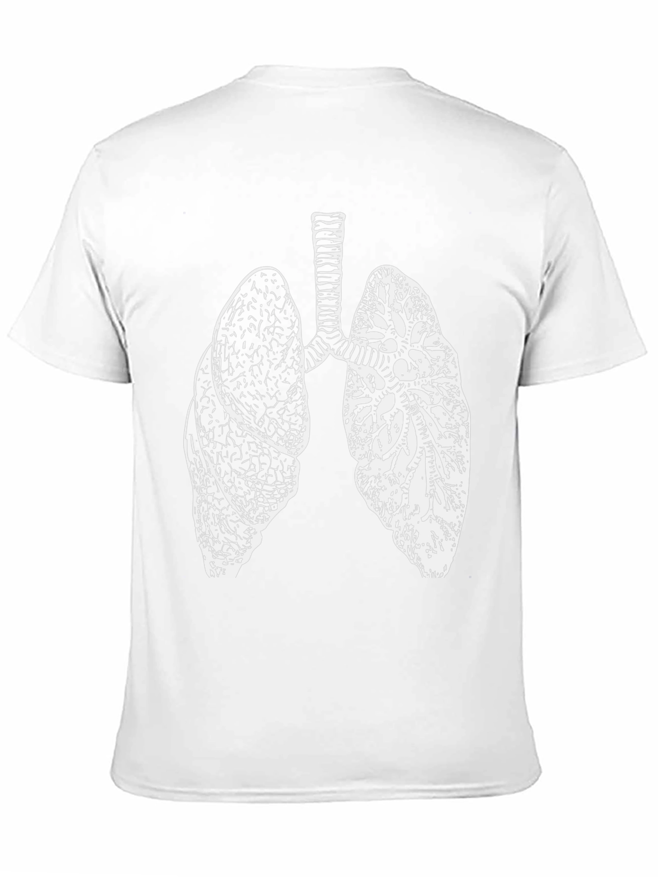 Anatomical Lungs Graphic T-Shirt - Black Cotton Tee