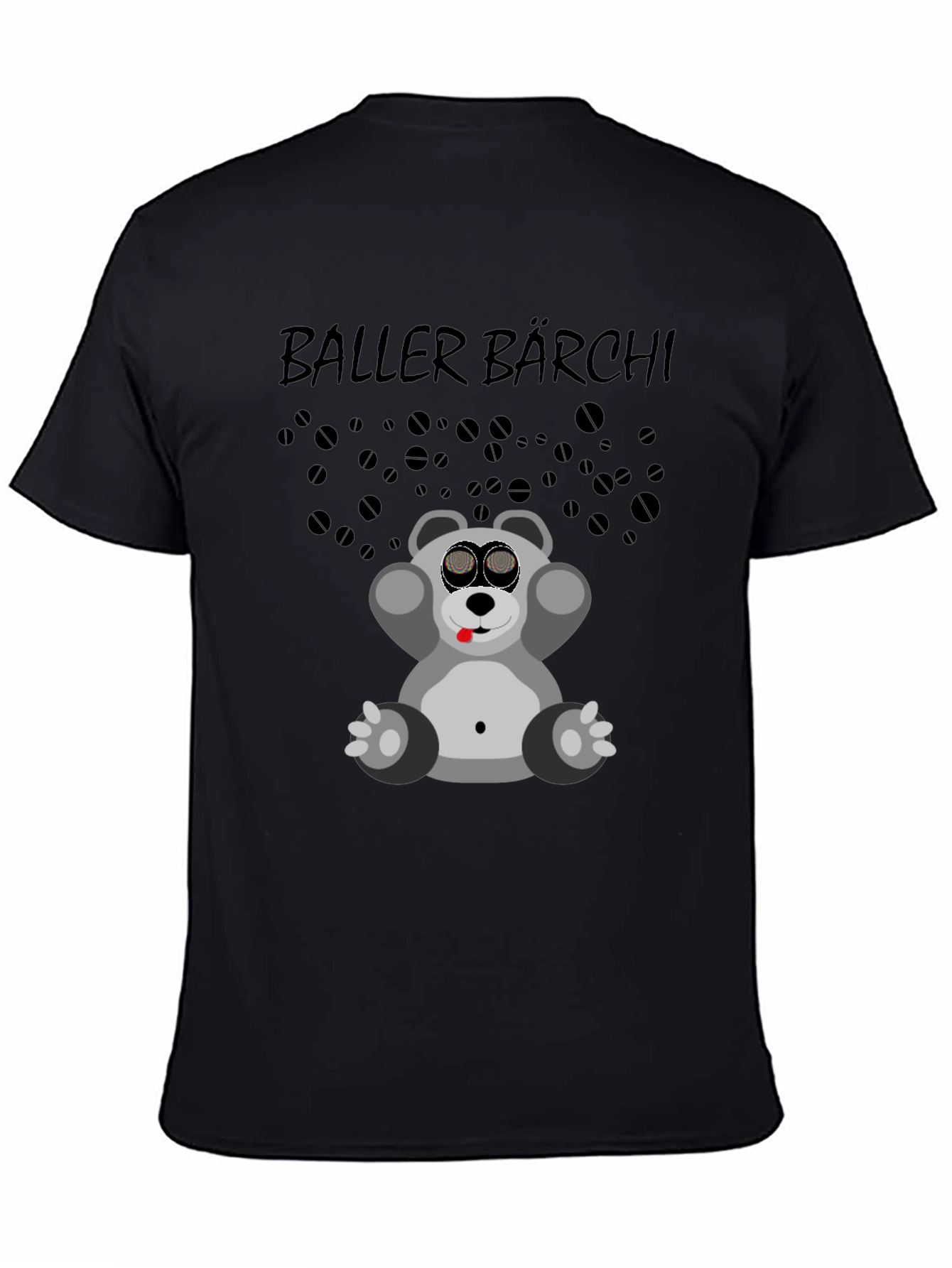 Baller Bärchi Graphic Tee - Black Unisex T-Shirt