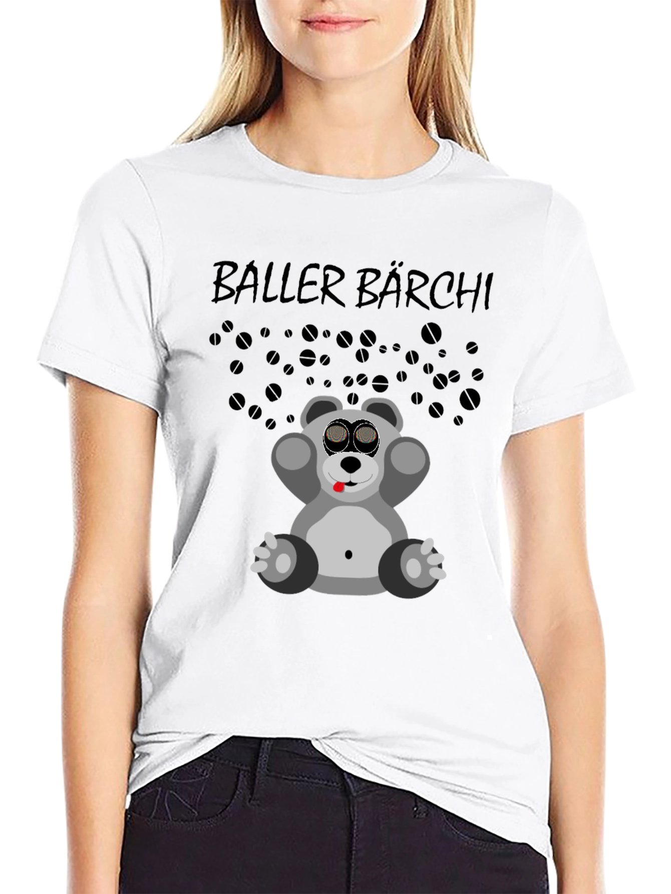 Baller Bärchi Graphic Tee - Black Unisex T-Shirt