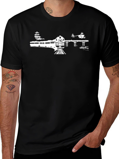 Train Graphic Tee - Classic Black