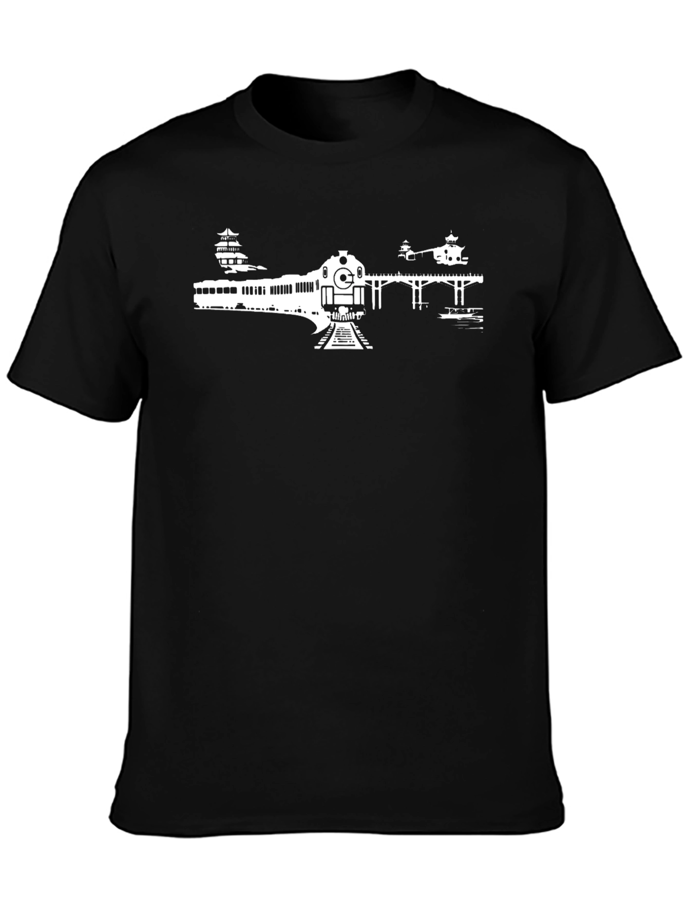 Train Graphic Tee - Classic Black