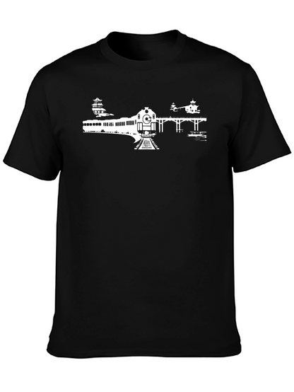 Train Graphic Tee - Classic Black