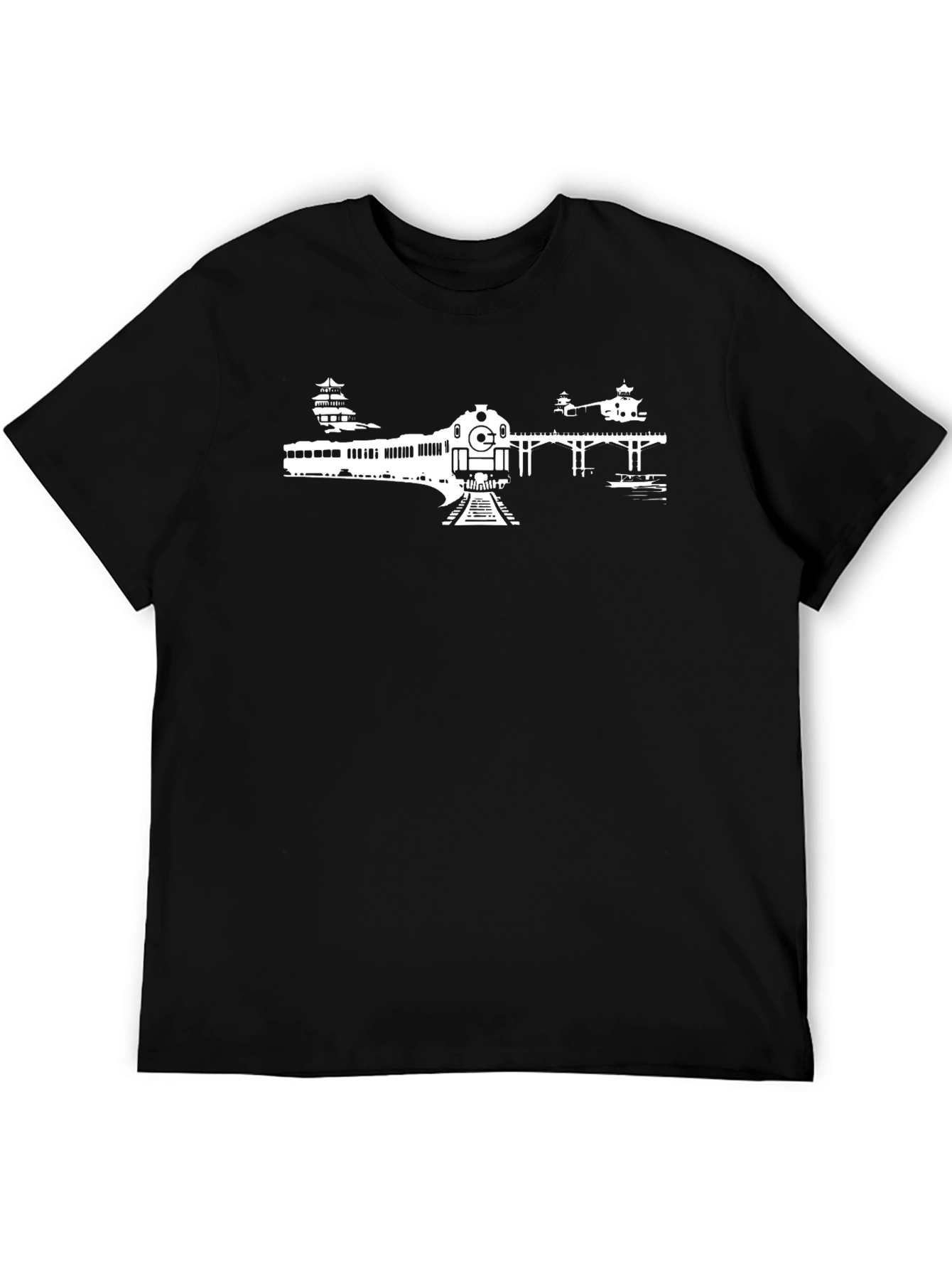 Train Graphic Tee - Classic Black