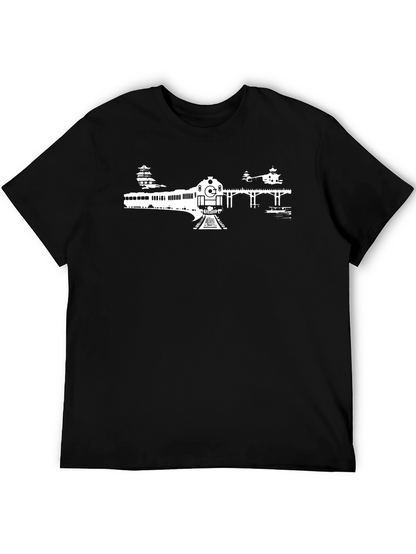 Train Graphic Tee - Classic Black