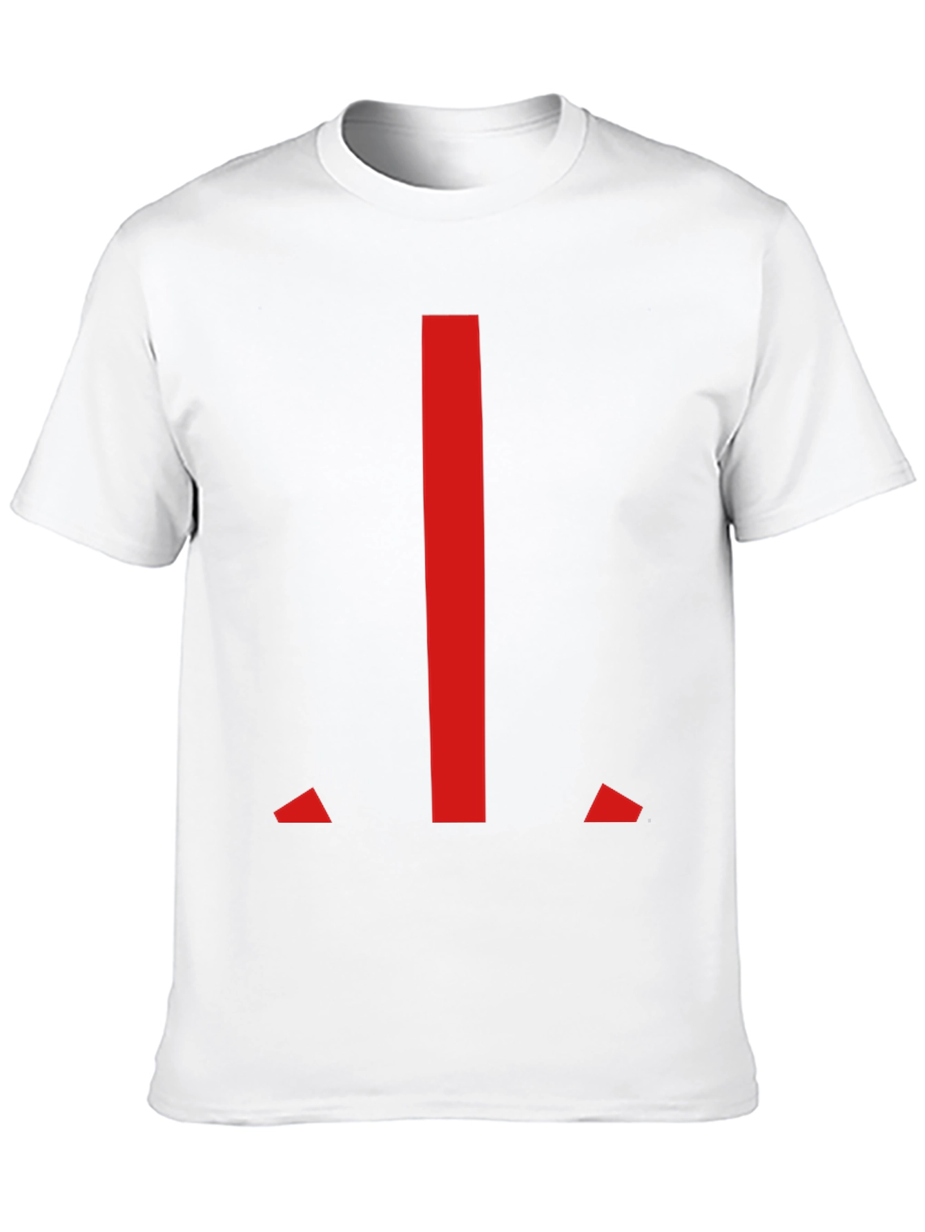 Modern Red Geometric Graphic Black T-Shirt