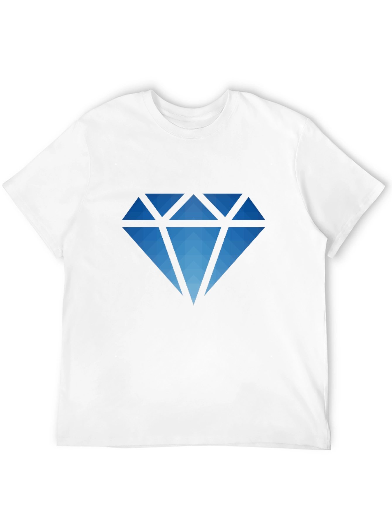 Geometric Diamond Graphic Black T-Shirt