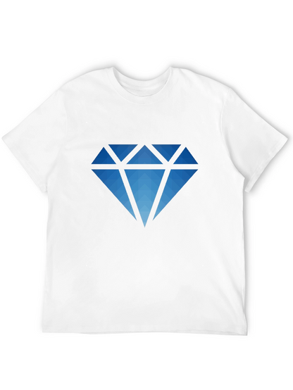 Geometric Diamond Graphic Black T-Shirt