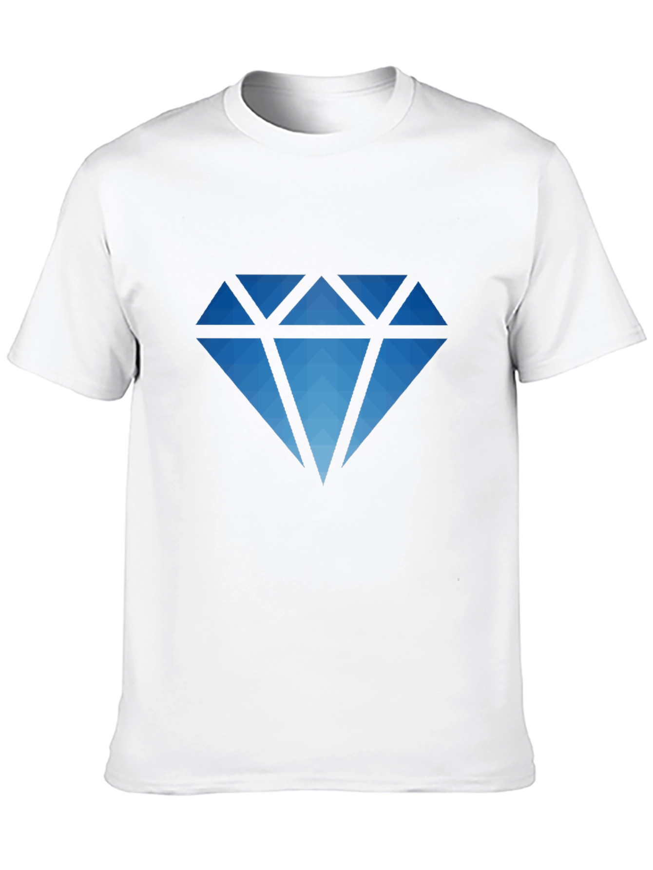 Geometric Diamond Graphic Black T-Shirt