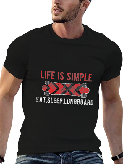 Life Is Simple Longboard Graphic Tee