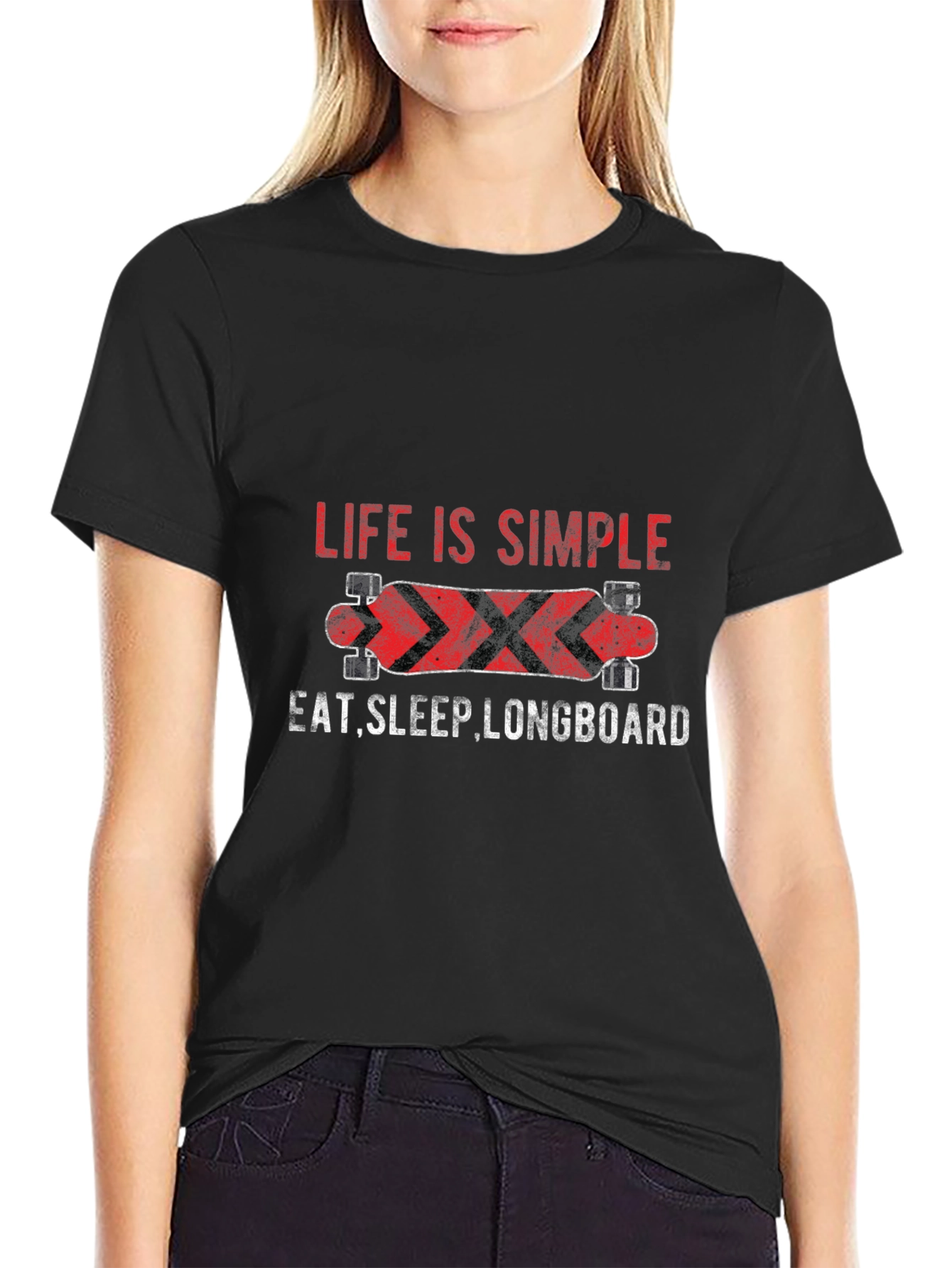 Life Is Simple Longboard Graphic Tee