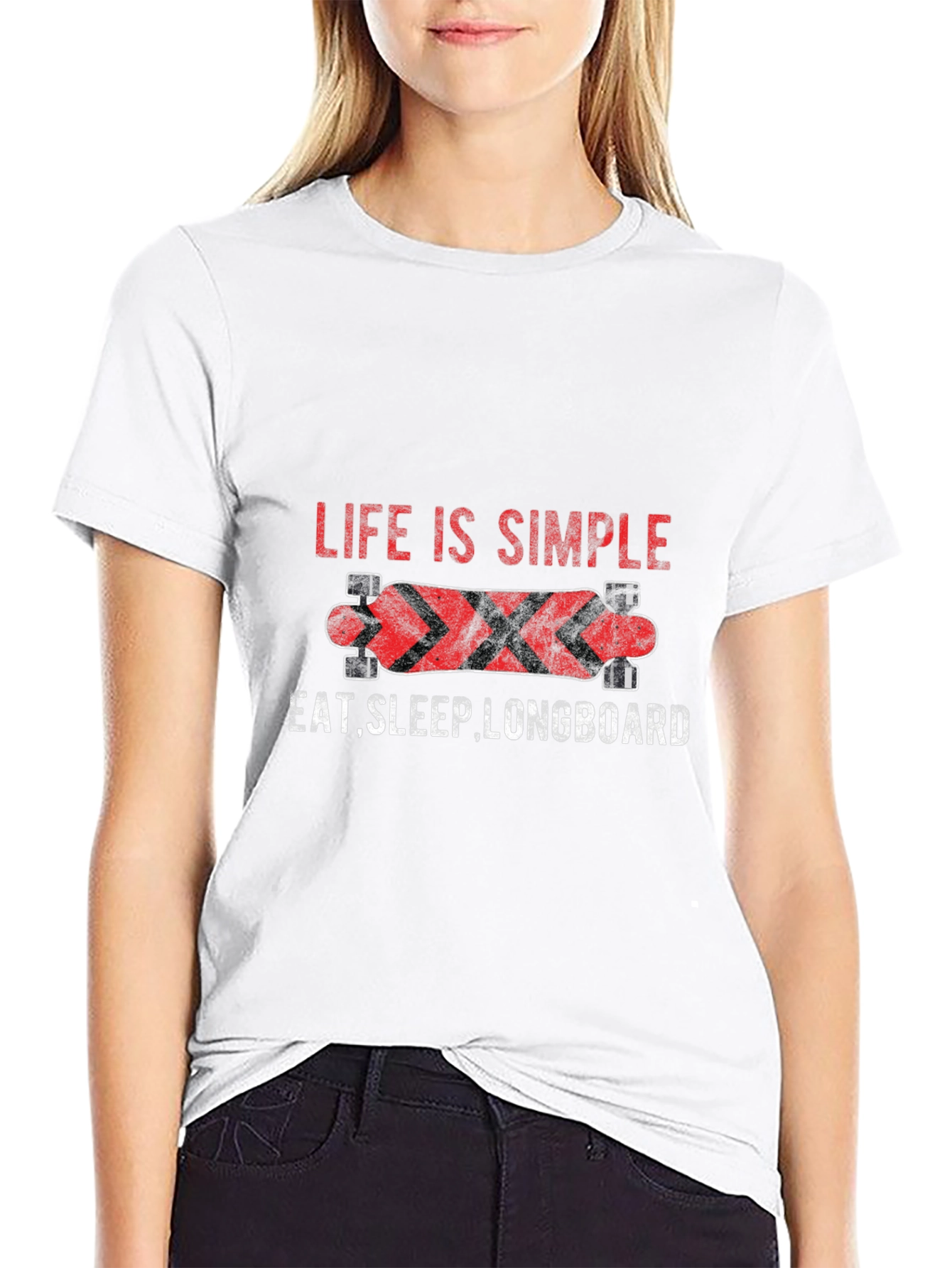 Life Is Simple Longboard Graphic Tee