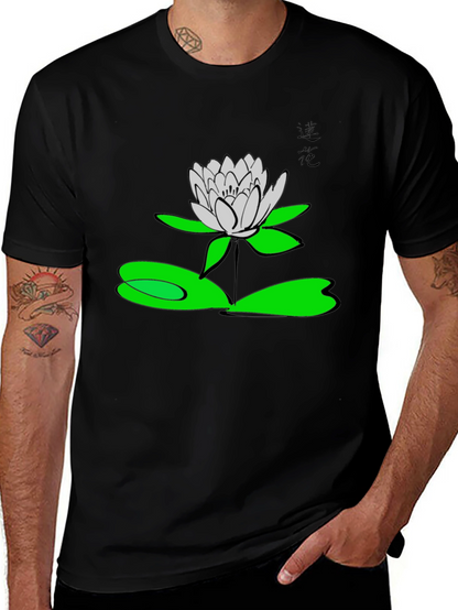 Lotus Flower Graphic T-Shirt