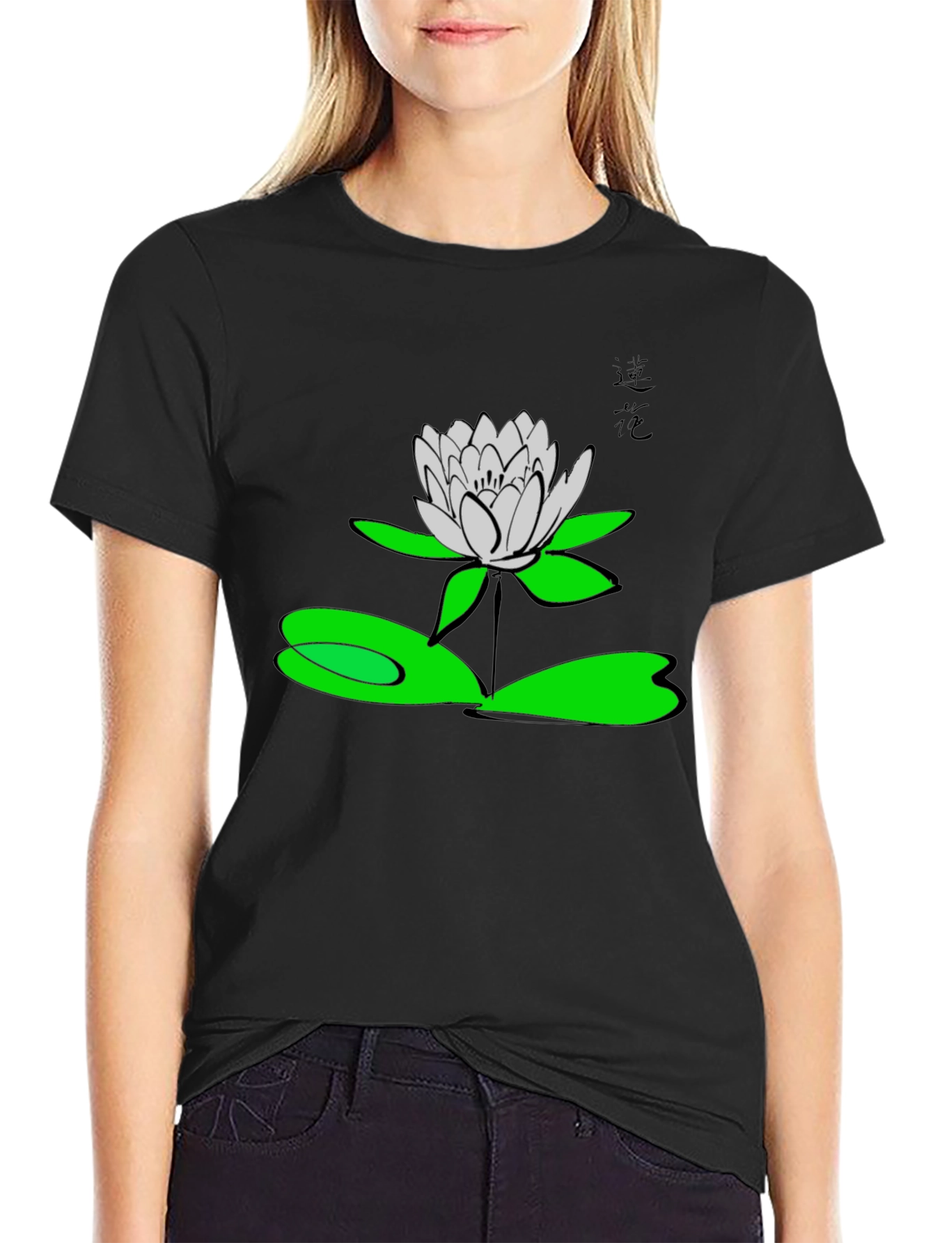 Lotus Flower Graphic T-Shirt