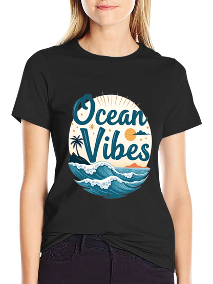 Ocean Vibes Black T-Shirt