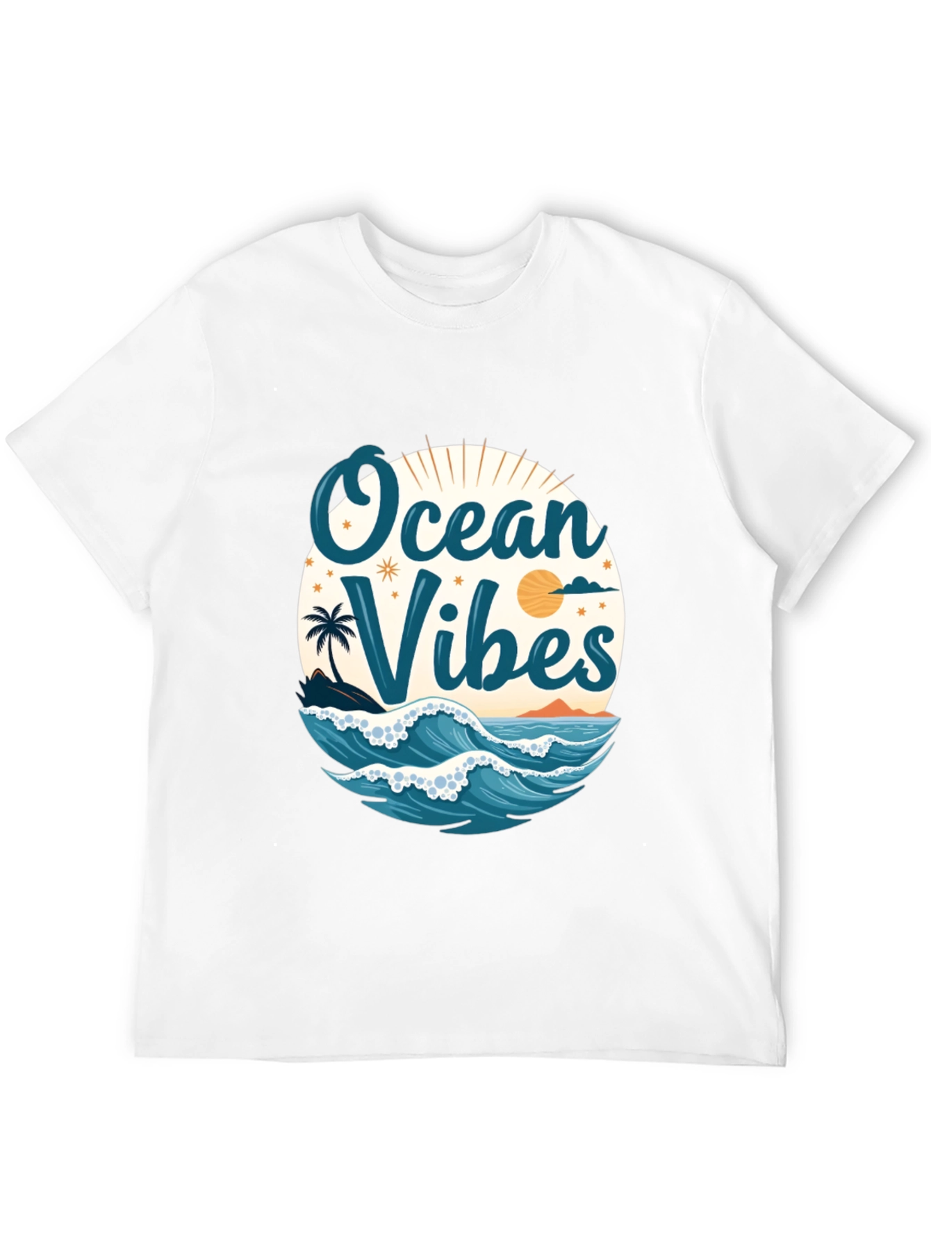 Ocean Vibes Black T-Shirt