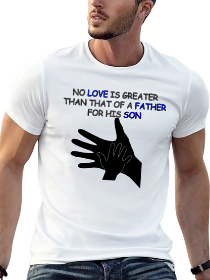 Father & Son Love T-Shirt - Shadow Hand Design