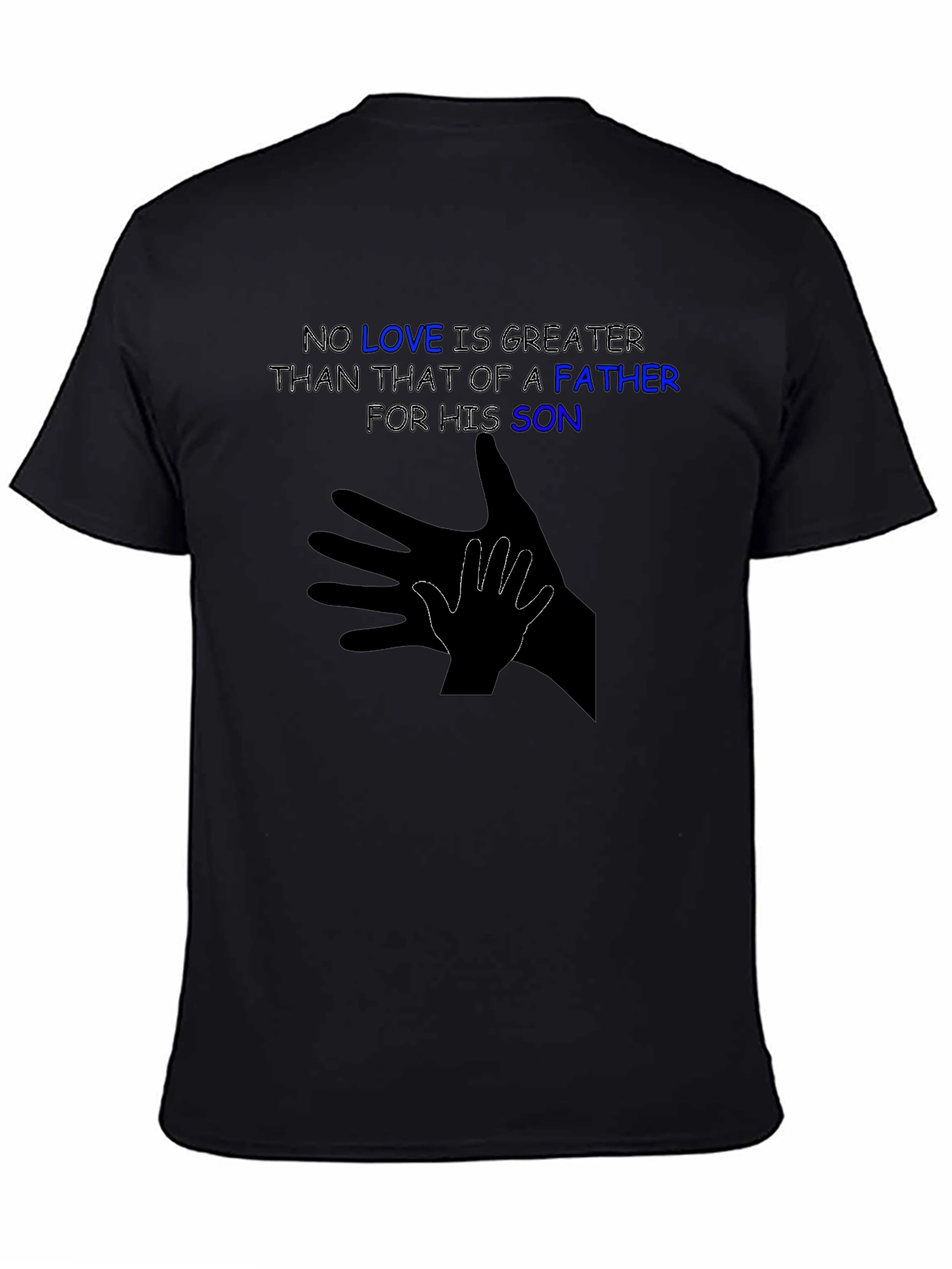 Father & Son Love T-Shirt - Shadow Hand Design