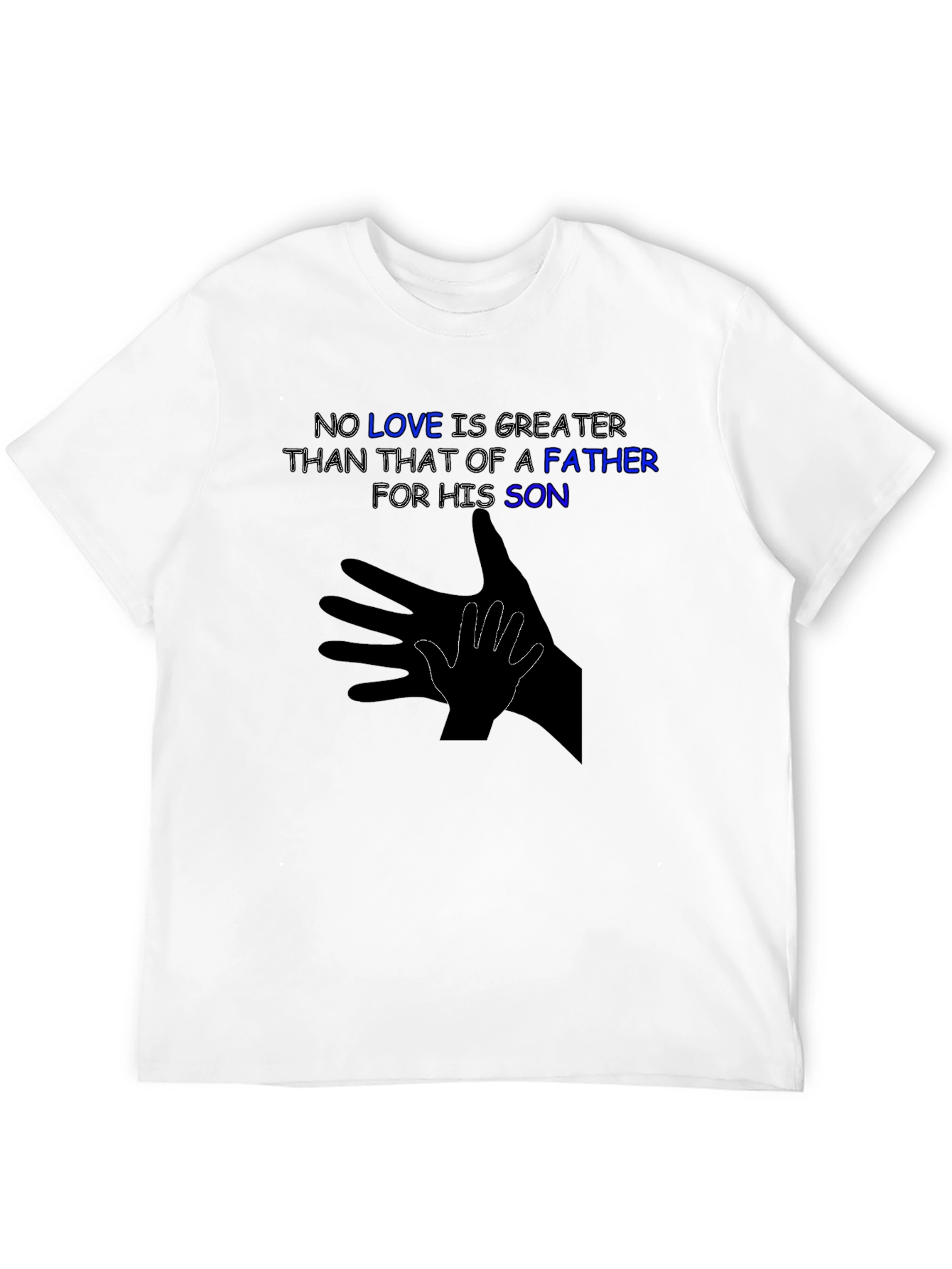 Father & Son Love T-Shirt - Shadow Hand Design