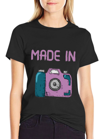 Made In Camera T-Shirt - Unique Photography Gift