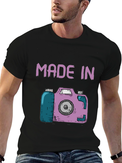 Made In Camera T-Shirt - Unique Photography Gift