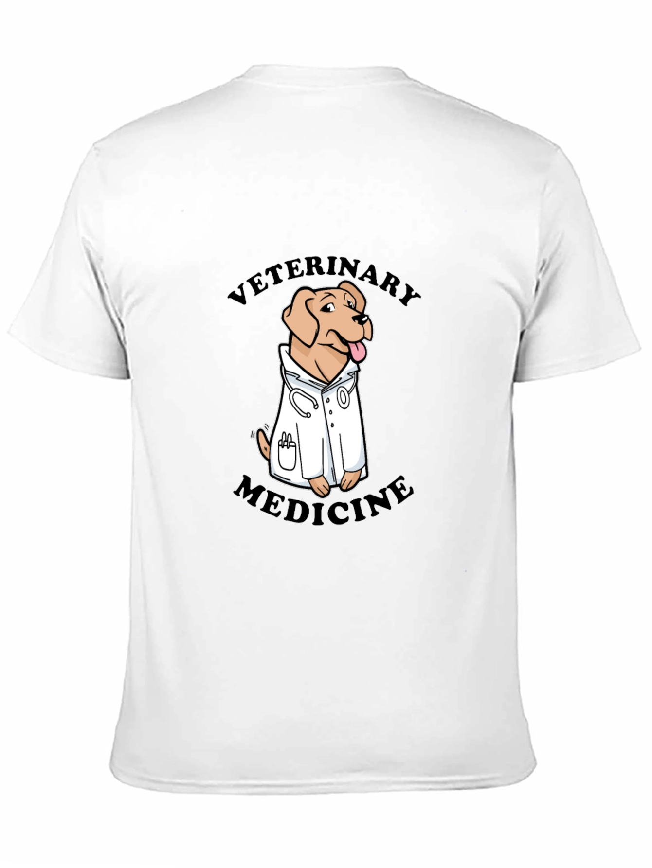 Veterinary Medicine Dog T-Shirt - Black Cotton Blend