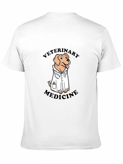 Veterinary Medicine Dog T-Shirt - Black Cotton Blend