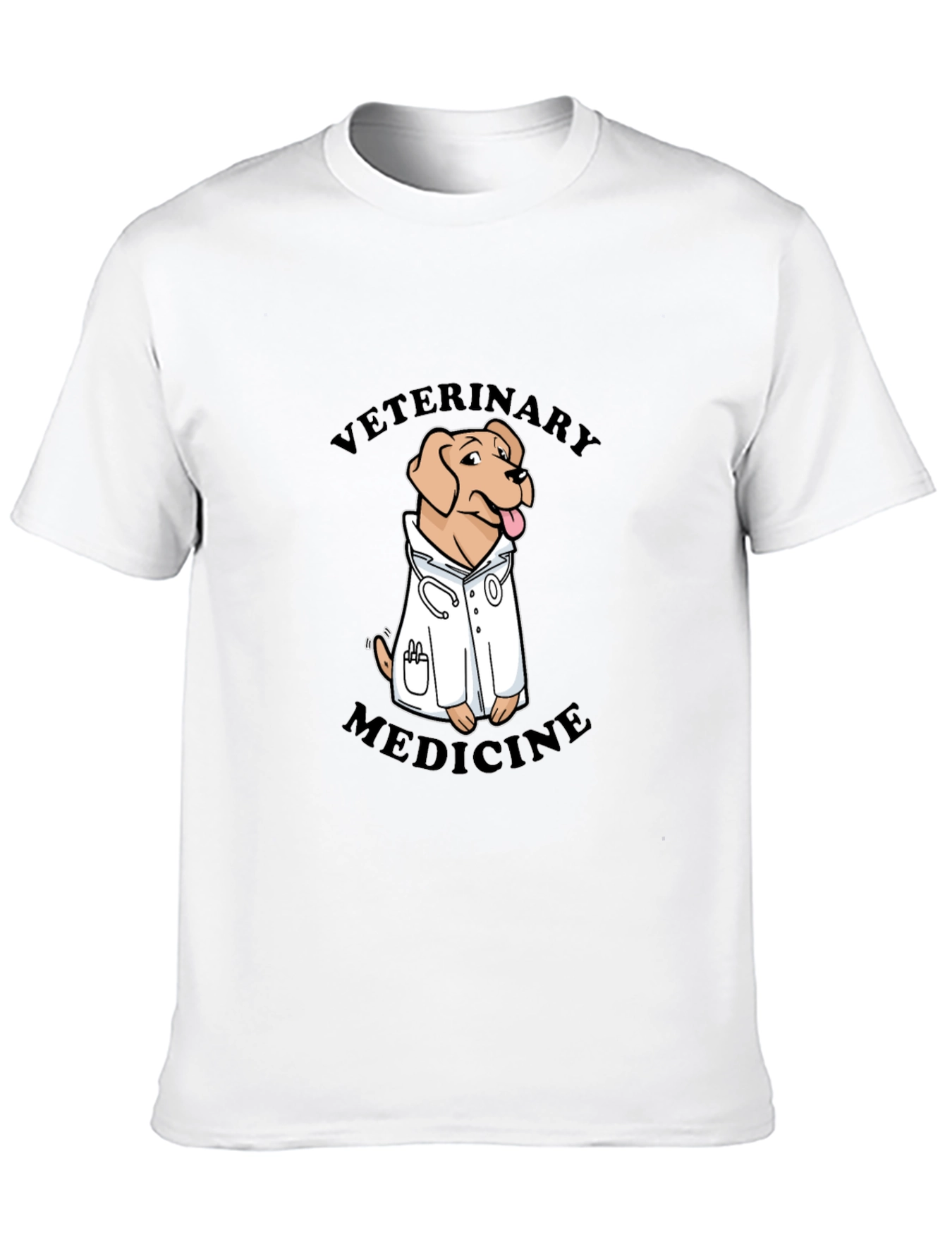 Veterinary Medicine Dog T-Shirt - Black Cotton Blend