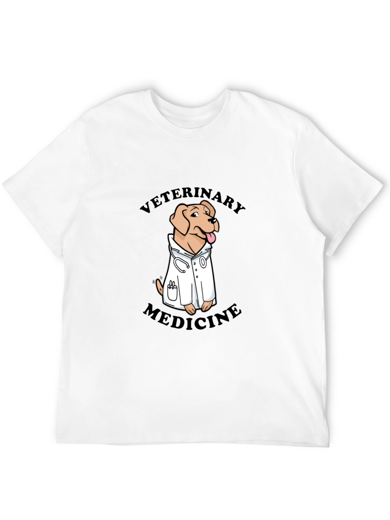Veterinary Medicine Dog T-Shirt - Black Cotton Blend