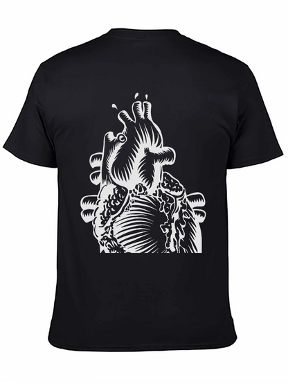 Anatomical Heart Graphic Tee - Mens Black T-Shirt