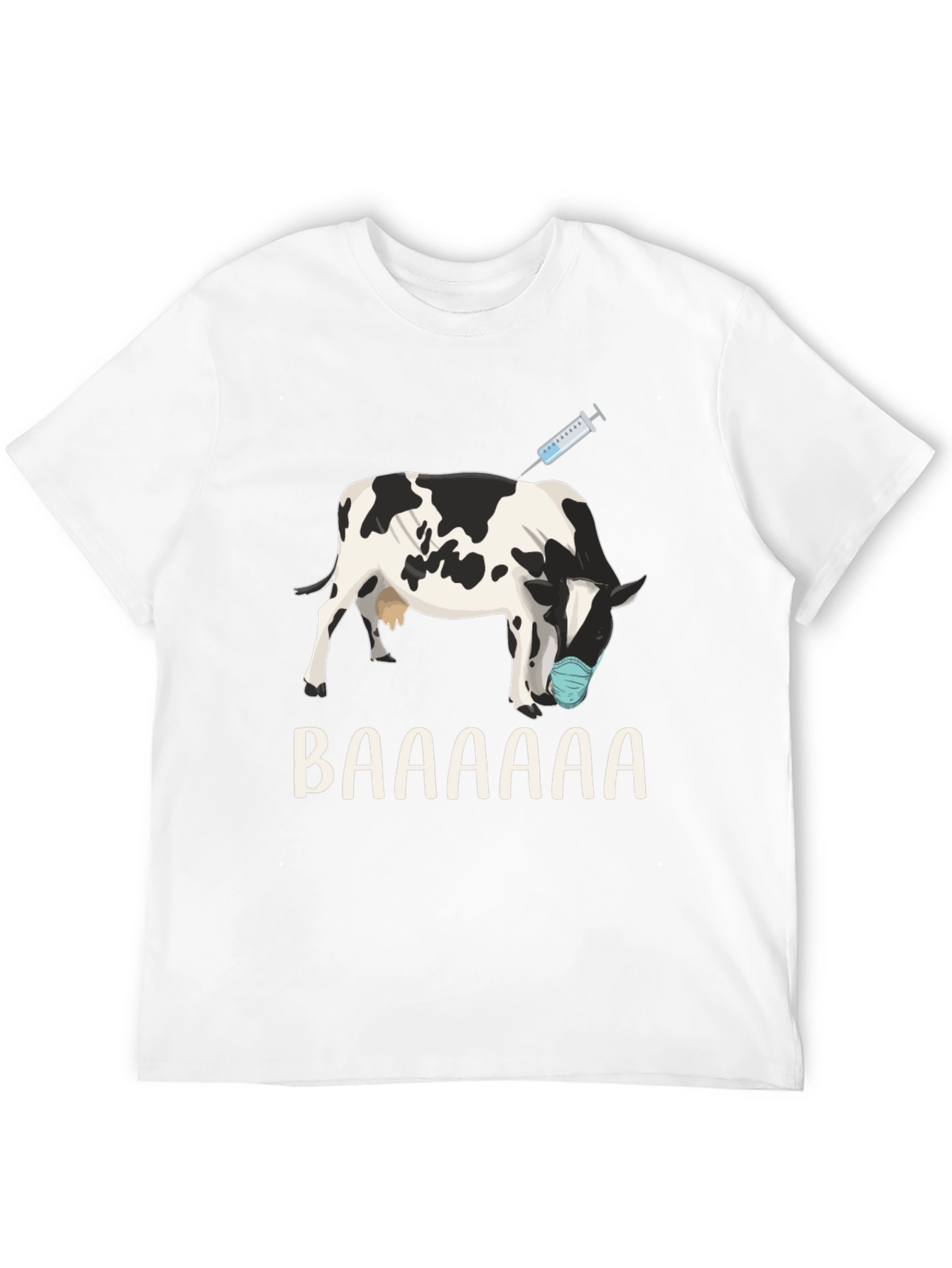 Vaccinated Cow T-Shirt: Funny Animal Design