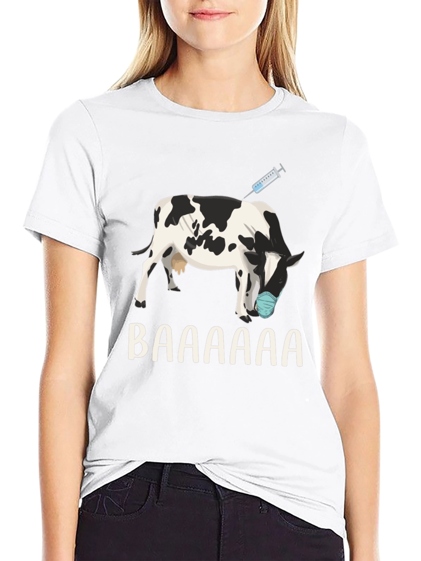 Vaccinated Cow T-Shirt: Funny Animal Design