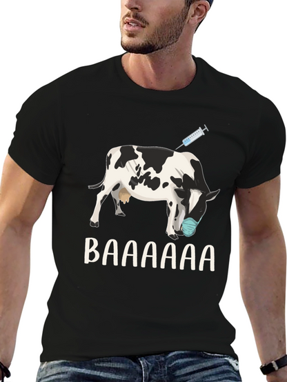 Vaccinated Cow T-Shirt: Funny Animal Design