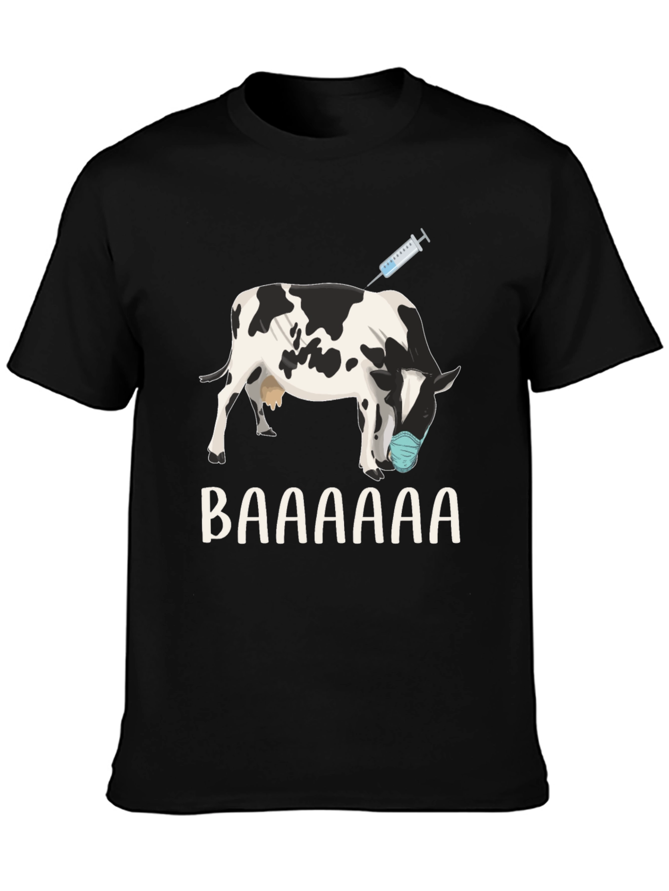 Vaccinated Cow T-Shirt: Funny Animal Design