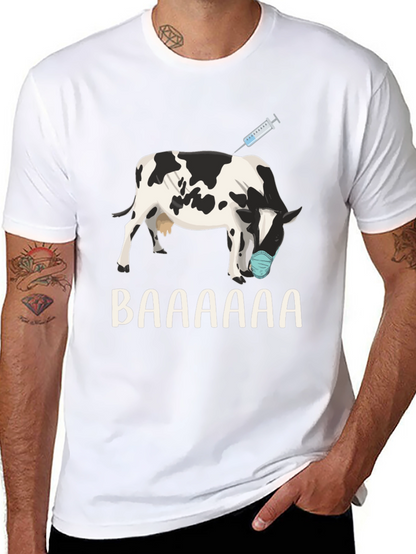 Vaccinated Cow T-Shirt: Funny Animal Design