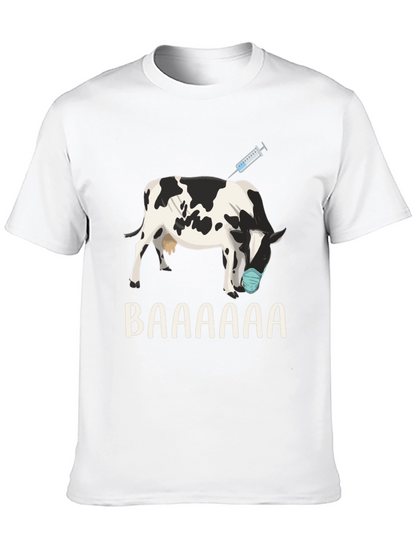 Vaccinated Cow T-Shirt: Funny Animal Design
